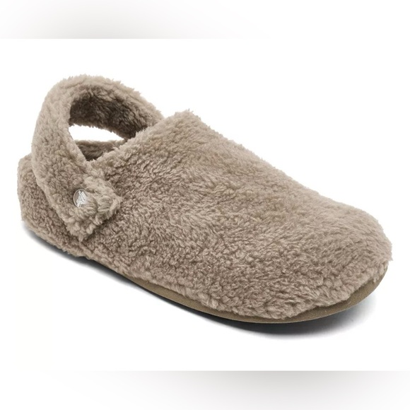 CROCS Other - Crocs Classic Cozzzy Slipper Mushroom Tan Shearling Clog Fuzzy mens 10 womens 12